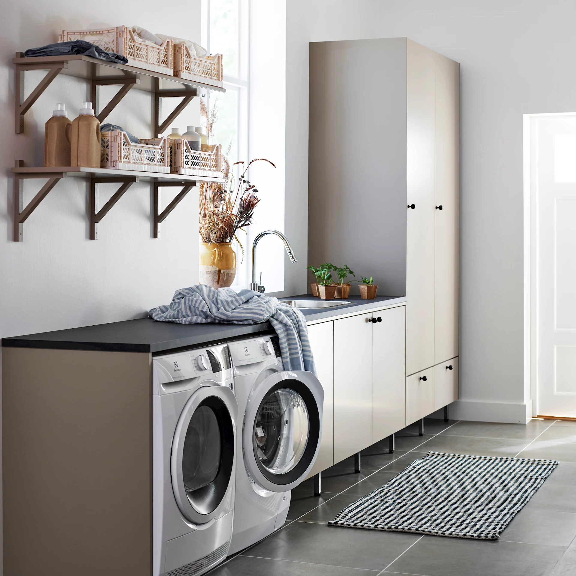 Maja sandbeige vaskerom